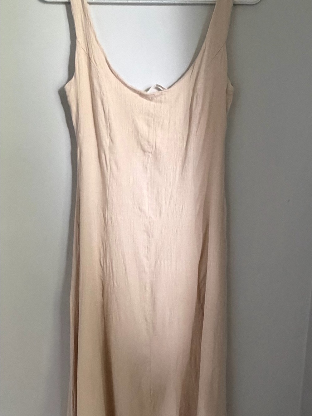 Simple Beige Slip Dress - Picture 2 of 3